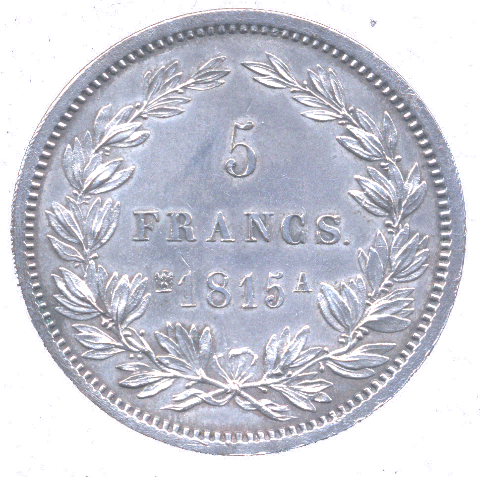 Cent jours 5 francs - essai de Droz - Collection X. et G. C.