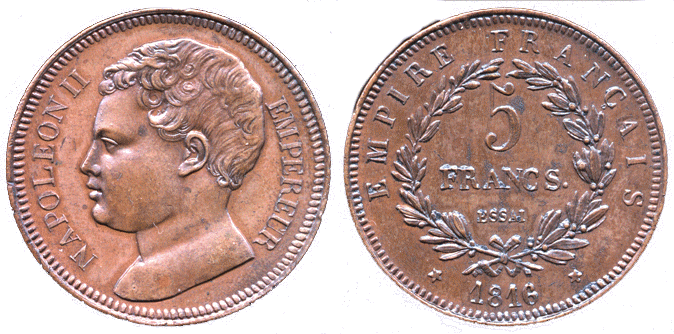 Essai 5 francs bronze Napoléon II - Collection X. et G. C.
